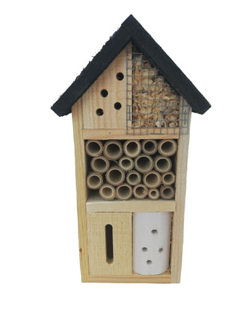 Insectenhotels.com 'Sunny' zwart dakje 26 x 14 x 8 cm