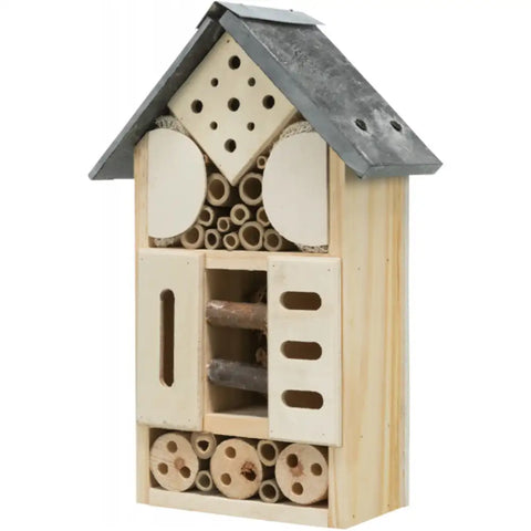 Natural Insectenhotel leistenen dak 18x10x29 cm