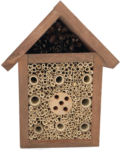 Insectenhotel 24 x 17 x 7 cm Bijenhotel bamboe, riet en dennenappels