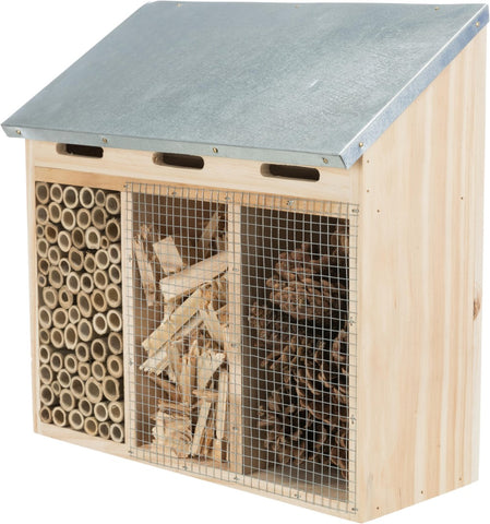 Insectenhotel 3-delig Houtkleur 30x14x30 cm