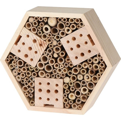 Insectenhotel hexagon naturel    22,5x20x7,5 cm