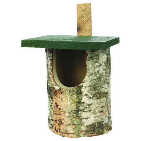 Nestkast berk halfholenbroeders Grijs|Groen 17,5x22,5x30 cm