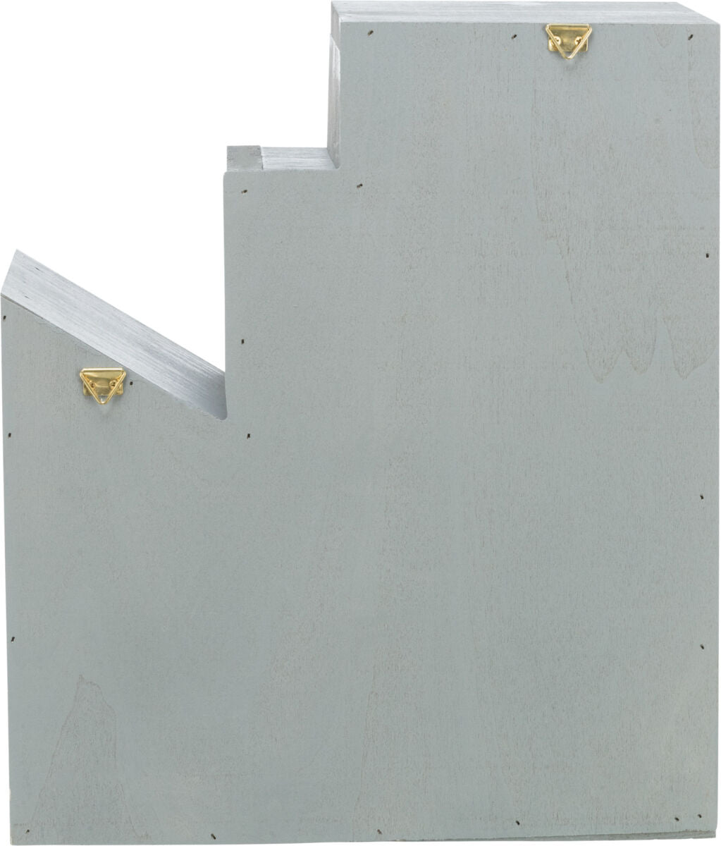 Bijenhotel 3-delig Grijs 30 x 12 x 35