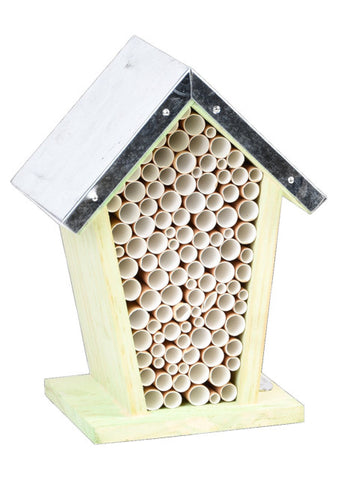 Bijenhuis  hout/zink naturel  15,1 x  11,9 x  20,1 cm