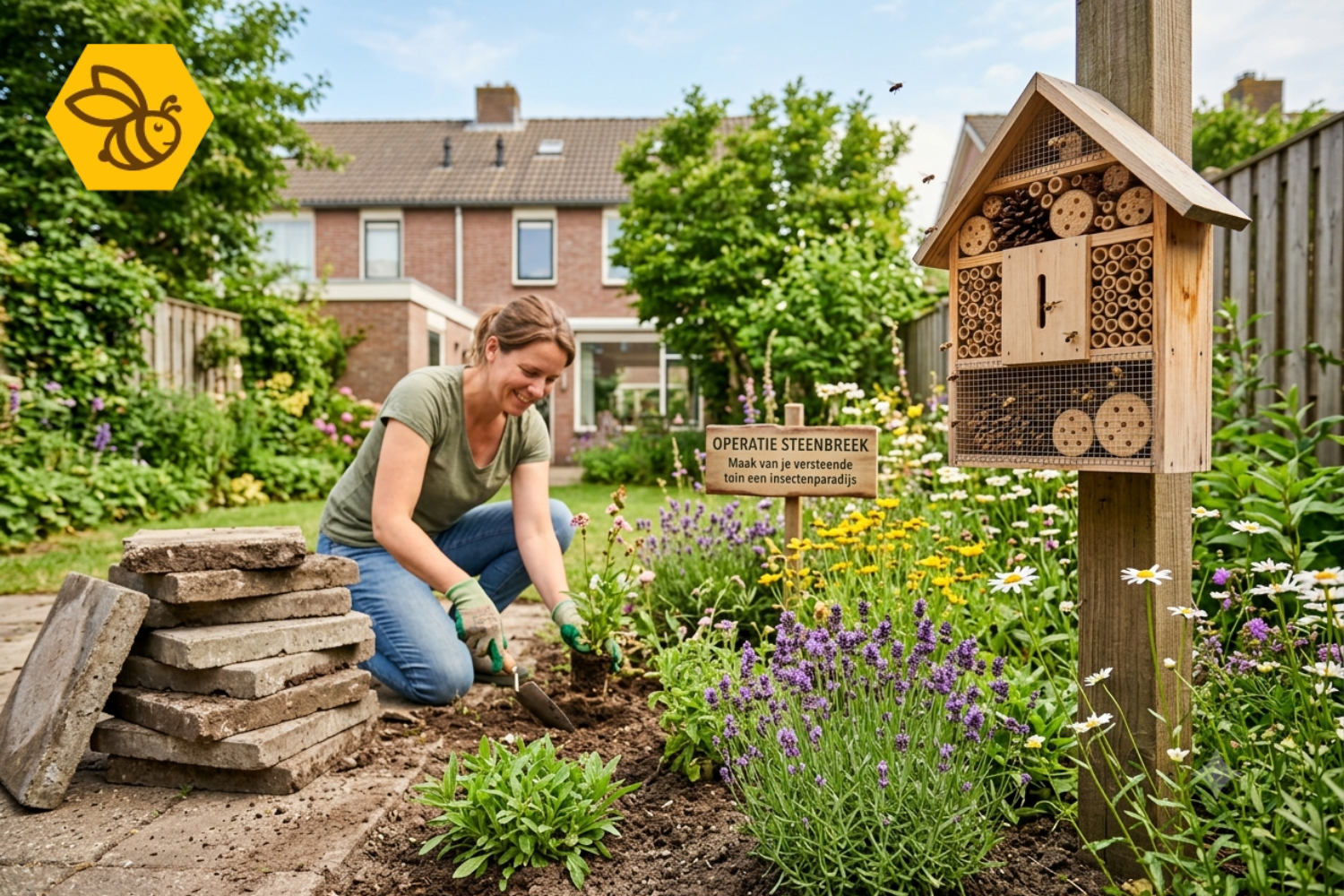 Operatie Steenbreek: Maak van je versteende tuin een insectenparadijs