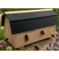 Hommelhotel met leien dakje 14 x 29 x 17 cm Insectenhotel