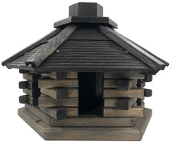 Vogelvoederhuis met Voedersilo op Standaard – FSC Hout – Grijs