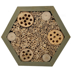 Bijenhotel 23 x 11 x 20 cm. - Insectenhotel Grijs