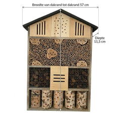 Groot Insectenhotel 11,5 x 57 x 79 cm Bijen- vlinderhotel
