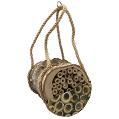 Bijenhotel berk hangend bamboe 16 x Ø13 cm Insectenhotel