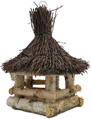 Vogelvoederhuisje Berkenhout - Hangend Vogelhuisje Ø33x45 cm
