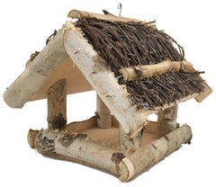 Hangend Vogelvoederhuisje Berkenhout - Vogelhuisje 20x23x19 cm