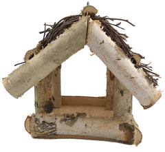 Hangend Vogelvoederhuisje Berkenhout - Vogelhuisje 20x23x19 cm