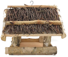 Hangend Vogelvoederhuisje Berkenhout - Vogelhuisje 20x23x19 cm