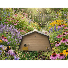 Hommelhotel XL 28 x 30 x 18 cm Insectenhotel met Leien dak