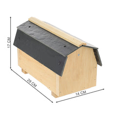 Hommelhotel met leien dakje 14 x 29 x 17 cm Insectenhotel