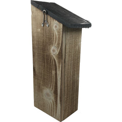 Bijenhotel Insectenhotel 12 x 17 x 42 cm zwart gevlamd