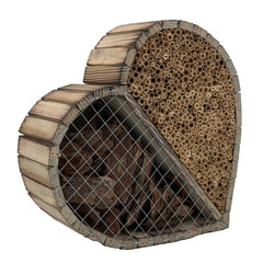 Insectenhotel "Hart" Bijenhotel 25 x 25 x 8 cm.
