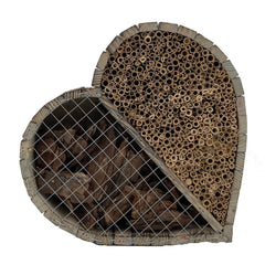 Insectenhotel "Hart" Bijenhotel 25 x 25 x 8 cm.