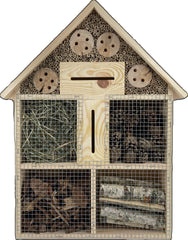 Vrijstaand insectenhotel op paaltjes - 8 x 45 x 58 cm.