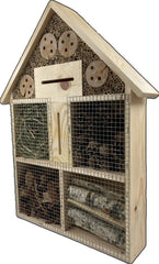 Vrijstaand insectenhotel op paaltjes - 8 x 45 x 58 cm.