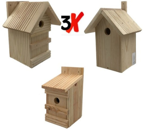 Vogelhuisje set van 3 – Nestkast om te schilderen