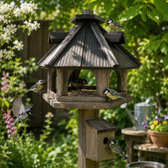 Groot Vogelvoederhuisje 50 x 38 x 45 met Nestkast Vogelhuisje