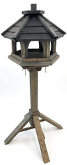 Vogelvoederhuis met Standaard - 160 cm - FSC Hout - Grijs