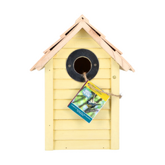 Nestkast - Beach Hut Bonaire Yellow  24 x 18 x 15 cm