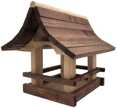 Luxe Vogelvoederhuisje - Vogelhuisje tuinvogels - FSC hout 28x25x25 cm