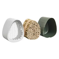 essential bee hotel 18 x 23 x 18 cm fibrous grijs