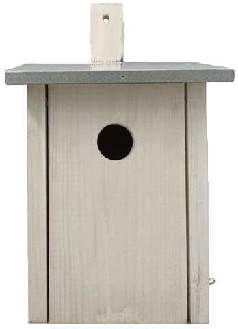 Vogelhuisje dak zink – Nestkast 12 x 15 x 24 cm wit