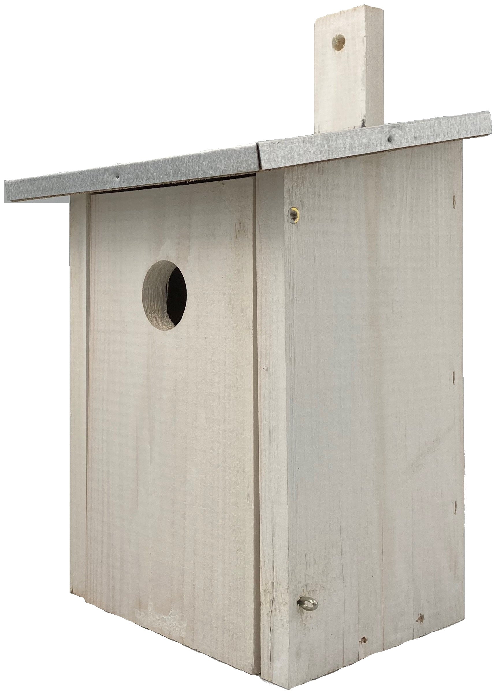 Vogelhuisje dak zink – Nestkast 12 x 15 x 24 cm wit