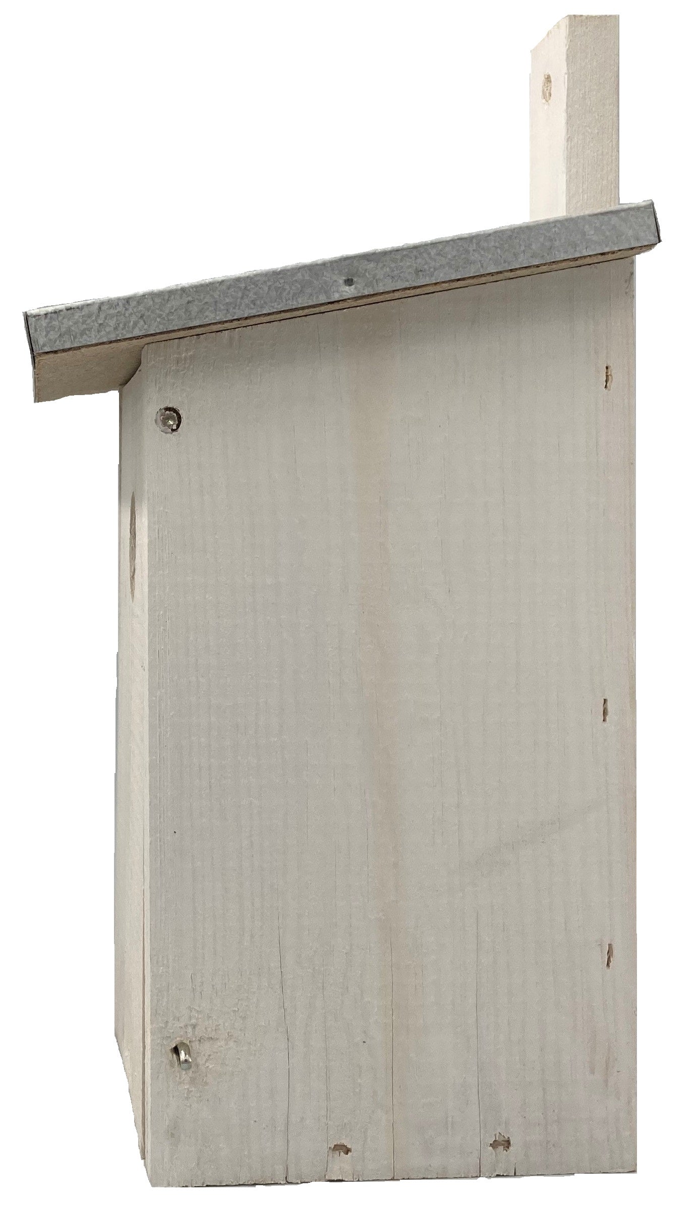 Vogelhuisje dak zink – Nestkast 12 x 15 x 24 cm wit